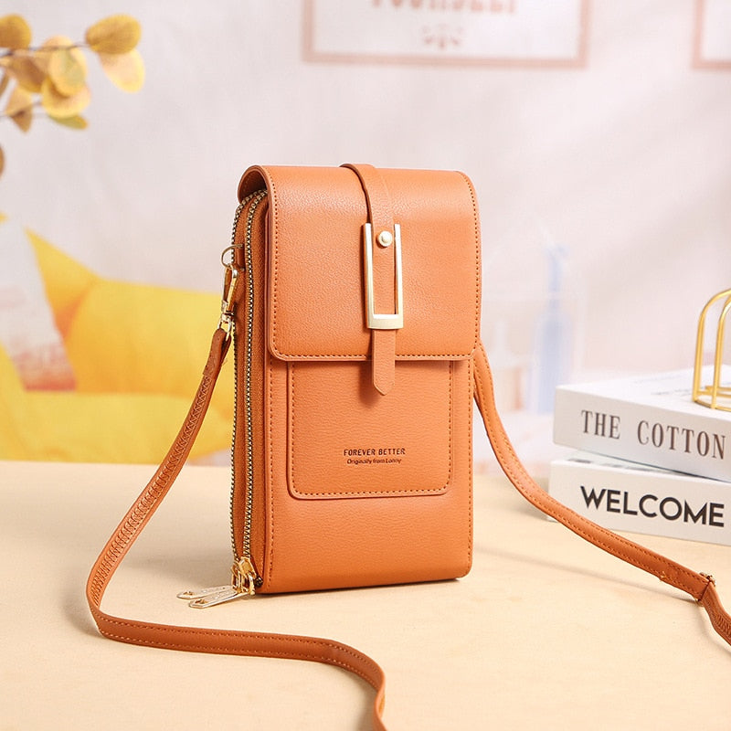 Women Wallet Brand Touchable Mobile Phone Bags Small Card Holders  Handbag Purse Clutch Wallets Messenger Shoulder Bag Female