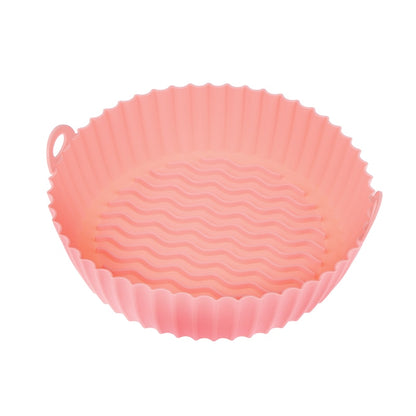 Silicone Reusable Air Fryer Liner Pot Basket Non-Stick Oven Microwave Grill Pan Baking Tray NEW